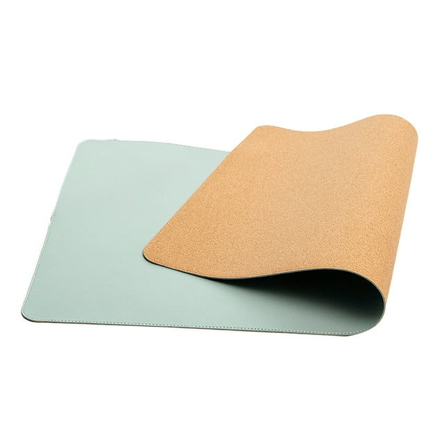 Alfombrilla de Cuero para Escritorio Alfombrilla de ratón Antideslizante, tapete de Escritura de Escritorio Impermeable de 80 * 40, Protector de Papel Secante de Escritorio GrandeAzul claro-80 * 40