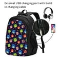 thumbnail image 2 of Balery Owls And Hearts Print USB Charging Backpack for Men and Women - Water-Resistant, Anti-Theft Laptop Backpack with USB Port for Travel, Work, School, and College, 2 of 7