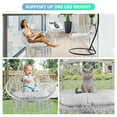thumbnail image 5 of Chair Rope Swing Hanging Cotton Kits, Macrame Hammock with Hand-Woven Rope, Steel Spreader Bar Anti-Slip Rings,Gray,, Durable, Soft, Comfortable, for Outdoor Yard, 5 of 7