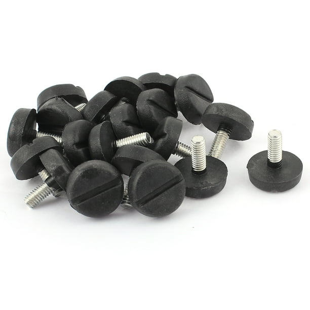 20pcs 6mm Thread Screw On Type Furniture Glide Leveling Foot Adjuster Walmart Com Walmart Com
