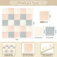 thumbnail image 4 of 60 PCS Kids Foam Puzzle Floor Mat Bulk - Solid Color Foam Play Mat with Borders Interlocking Multi Use Floor Rug for Children, 12 Inch(White, Cream, Gray), 4 of 6