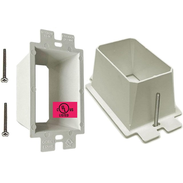 Extensor de caja para tomacorriente iMBAPrice BE1 de 1,5 pulgadas, blanco