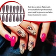 thumbnail image 4 of 24 Pieces False Nails Glitter Shimmering Powder Full Cover Artificial Nail Tips Simple Operation Fingernail Decal DIY Accessory white, 4 of 7