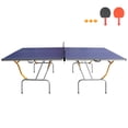 thumbnail image 5 of Coowa 8ft Midsize Ping Pong Table, Foldable Portable Table Tennis Table with Net, 2 High-Performance Ping Pong Paddles and 3 Balls, for Indoor Games, Easy to Move, 5 of 9