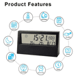 thumbnail image 3 of Reloj Simple clima humedad mudo digital transparente luminoso multifuncional reloj electrónico, 3 of 5