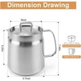 thumbnail image 3 of Deep Fryer Set Oil Storage with Basket, 2L Stainless Steel Oil Filter Pot, Bacon Grease Container with Strainer,for Home Kitchen Cooking or Frying Oil, Multi-use & Dishwasher Safe, 3 of 7
