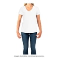 thumbnail image 4 of Playera Fruit Of The Loom para Mujer, Cuello V Manga Corta Blanco Talla CH, 4 of 4