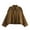 Brown, variant on Women's Solid Color Fashionable Bat Sleeve Long Sleeved Zipper Casual Top Jacket, Lightweight and Stylish Pilot Jacket for Trendy Outfits,Brown M