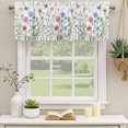 thumbnail image 2 of Spring Floral Curtain Valances for Windows, Kitchen Valance Window Treatments Panel 2 Pack, Pink Blue Flowers Botanical Butterflies Rod Pocket Short Curtains for Bathroom Bedroom 60 x 18 Inch, 2 of 8