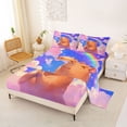 thumbnail image 2 of Erosebridal Capybara Lover Queen Sheet Sets,Colorful Graffiti Rainbow Print Bed Set For Girls Kids 4 Pieces, 2 of 6