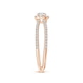 thumbnail image 5 of ANGARA Natural Halo Diamond Criss-Cross Engagement Ring in 14K Rose Gold for Women (Size-3.5mm| Color-H| Clarity-SI2) | April Birthstone, Anniversary, Jewelry Gift for Women | Natural Diamond Ring, 5 of 11