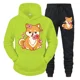thumbnail image 5 of Conjunto de 2 piezas con estampado de anime Shiba Inu para hombre, sudadera con capucha y pantalones divertidos para amantes de los perros, ropa deportiva de moda de manga larga para otoño, 5 of 5