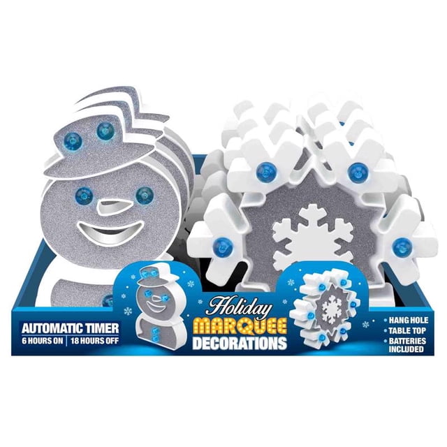 Muñeco de nieve/copo de nieve LED Marquee Shawshank LED azul/blanco (12)