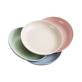 thumbnail image 4 of 4 Pcs Plateaux Ronds en Paille de Blé, Assiette de Souper Résistante aux Bris, Plateau Alimentaire pour Maison et Restaurant (Bleu), 4 of 8