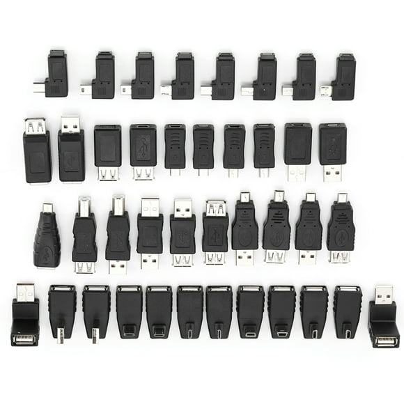 USB2.0 Adapters, Different Angled Pack of 40 Mini Micro Type B Male Female Converter Connector