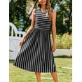 thumbnail image 3 of Vestido Zeagoo sin mangas para mujer con estampado floral de verano, 3 of 8