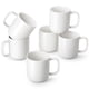 thumbnail image 1 of Juego de tazas de café vancasso de porcelana, 480 ml, cerámica blanca, 6 piezas, 1 of 9