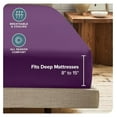 thumbnail image 4 of 2-Pack Fitted Bottom Sheets Twin XL - Premium 1800 Ultra-Soft Wrinkle Resistant Microfiber - Deep Pocket (Twin XL, Plum), 4 of 8