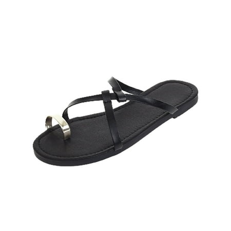 

Womens Leisure Vacation Comfortable Breathable Sleeve Flat Bottom Sandals Summer Open Toe Slide Sandals Comfortable Flats Flip-Flops Sandal Casual Platforms Wedge Sandals Heeled Sandals A38276