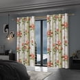 thumbnail image 6 of Lfeey Green Watercolor Floral Blackout Curtains, Thermal Insulated Living Room Window Drapes, 84 inch long, 2 Panel Set, Grommet Top, 6 of 6