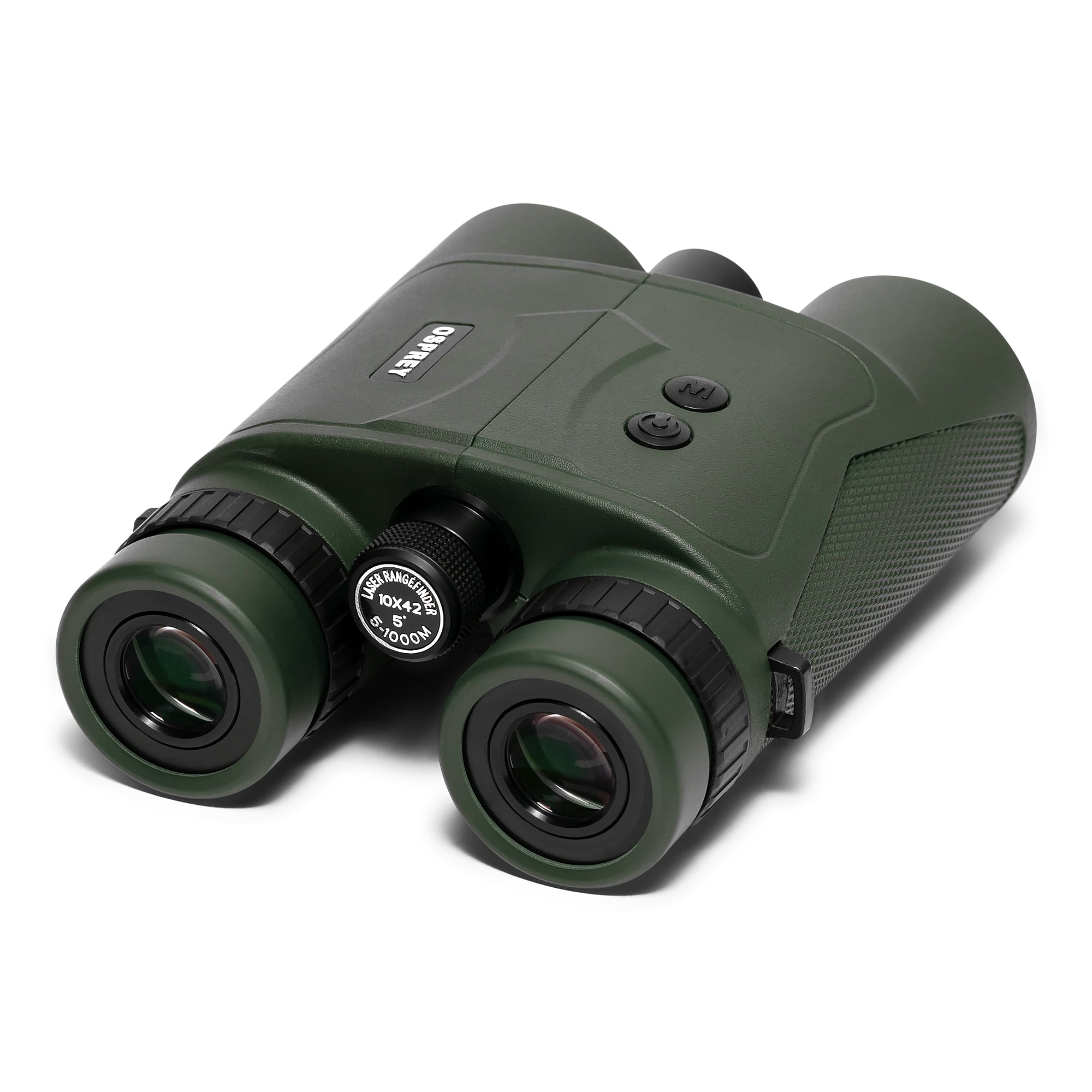 Osprey Global BIN-OSP-10x42LRF: 10x42mm Fixed Power Binoculars: Black/Green Design with Built-in Laser Rangefinder, Up to 800 Yards Range