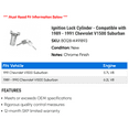 thumbnail image 2 of Ignition Lock Cylinder - Compatible with 1989 - 1991 Chevy V1500 Suburban 1990, 2 of 2