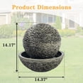 thumbnail image 5 of Alukang Outdoor Stone Sphere Water Fountain with Pump, Stacked Rock Ball Waterfall Fountain Feature with Basin, Resin Garden Water Fountain for Patio, Backyard, Yard, Deck and Landscape Decor, 5 of 8