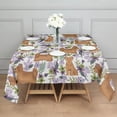 thumbnail image 3 of Yorkie Dog and Flower Florals Square Tablecloth,Waterproof Square Table Cover,Wipeable Spillproof Washable Table Cover for Home Kitchen Party Decor 52"x52"(132x132cm), 3 of 6