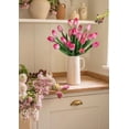 thumbnail image 2 of Pink Tulips Artificial Flowers 10pcs Real Touch Tulips Flowers Fake Pink Tulips Faux Flowers for Home Decoration Wedding Bouquet Party Baby Shower Centerpieces Bridal Bouquet Decor (Pink), 2 of 5