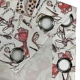 thumbnail image 5 of Ambesonne Fashion Grommet Curtain, Feminine Beauty Items, 50" x 63", Black Pink Tan, 5 of 6