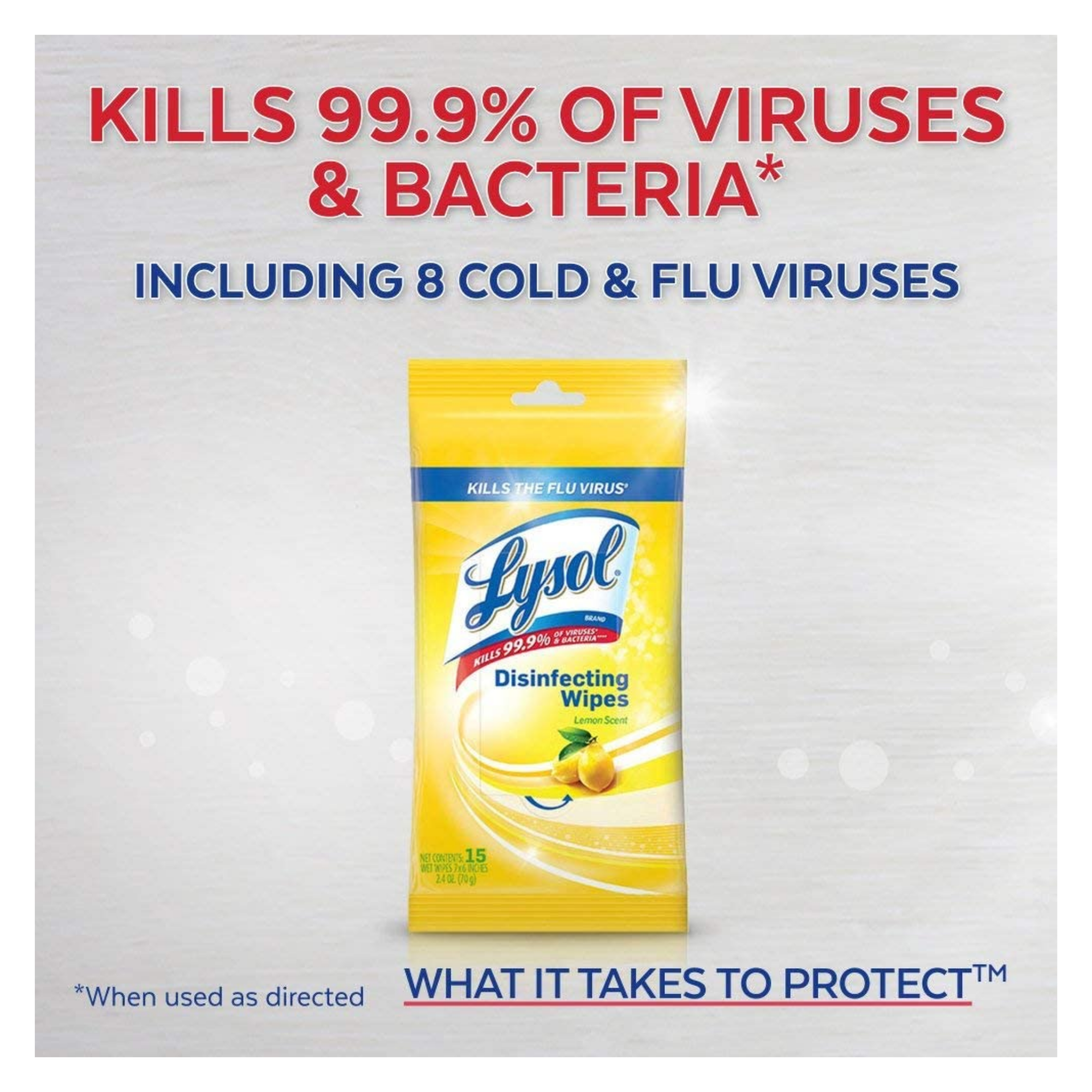 Lysol Disinfecting Wipes To Go, Lemon & Lime Blossom, 3 Pack photo 2