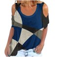 thumbnail image 1 of Elegante mujer cuello redondo impresión manga corta camiseta blusa Tops sudadera OAVQHLG3B Store lin121212, 1 of 5
