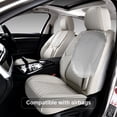 thumbnail image 4 of Fit for Cadillac Dts 2009 Seat Cover, Leather 5 Piece Full Set With Lumbar Support Suitable for All Seasons, Middle Gray Car Seat Covers, Give Your Interior a New Look, 4 of 9