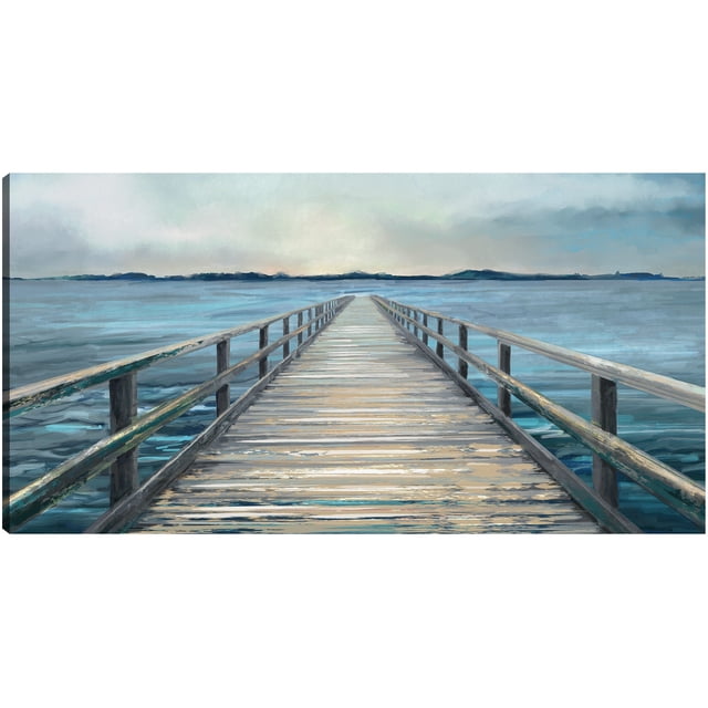 Cuadro Decorativo - Panel de horizonte costero I Jr Impresión en canvas, estrechado