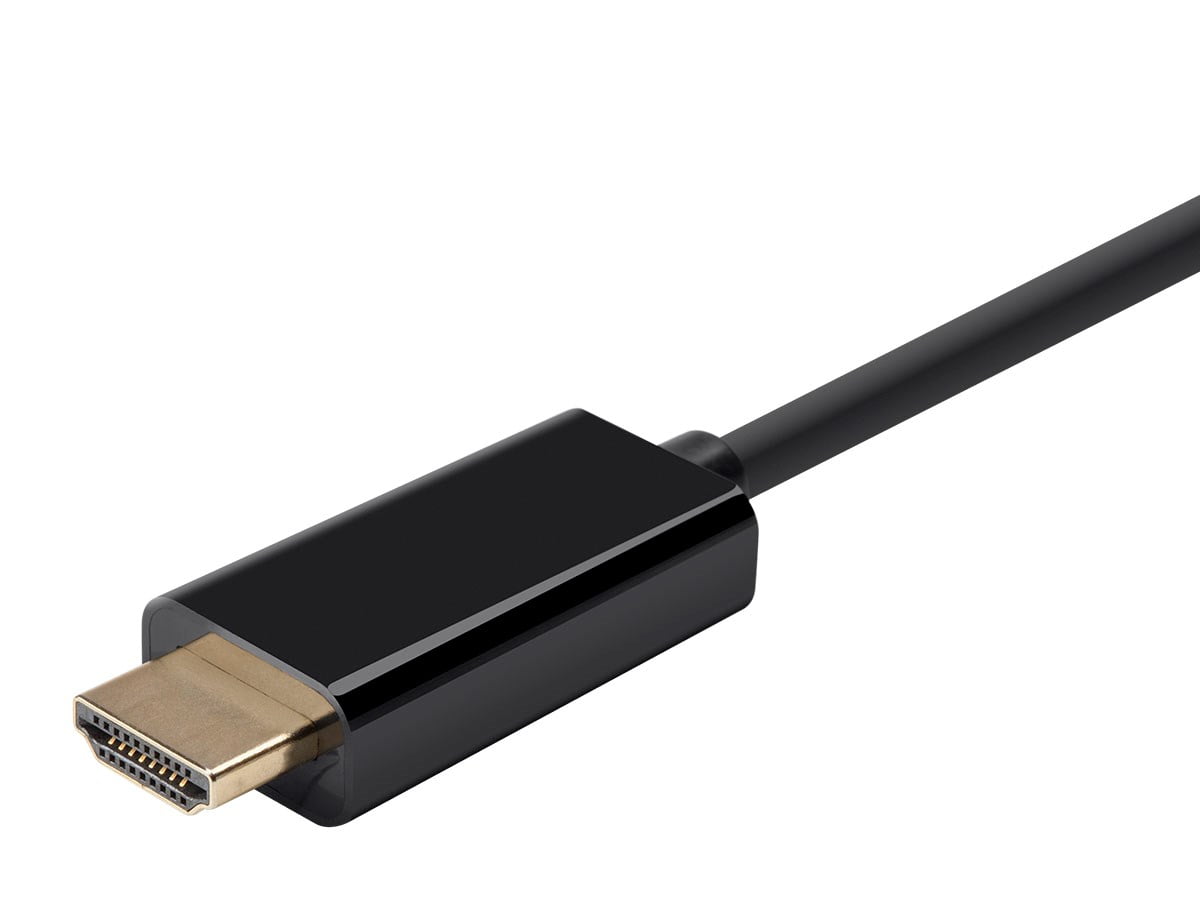 Monoprice Mini DisplayPort 1.2a to HDTV Cable - 6 Feet - Black | Supports Up to 4K Resolution And 3D Video - Select Series