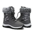 thumbnail image 4 of Women’s Snow Boot Waterproof Lace Up Mid-Calf Outdoor Winter Rubber Sole Deep Tread, 4 of 5