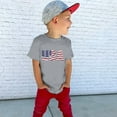 thumbnail image 2 of Kogui Boys American Flag Shirt 4th of July Shirt for Kids Boys USA Flag Shirt Toddler Boys Patriotic Shirt Baby Top T-Shirt (Grey,2 Years), 2 of 6