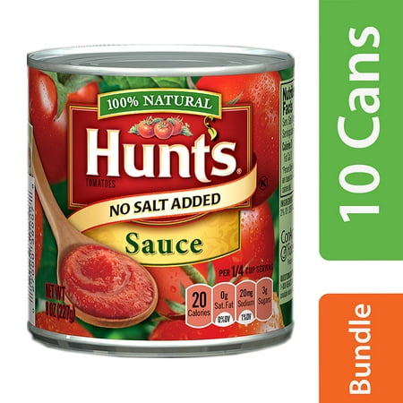 (10 Pack) Hunt's Tomato Sauce No Salt Added, 8 oz