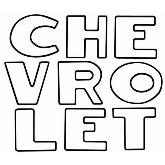 OER White Tailgate Letter Decal Set 1947-1953 Chevy Stepside Pickup Truck