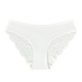 thumbnail image 5 of Lunuaoe Women's Lace Patchwork Panties, Sexy Half-Hip Cheeky Underwear, Breathable Soft Briefs, 5 of 6