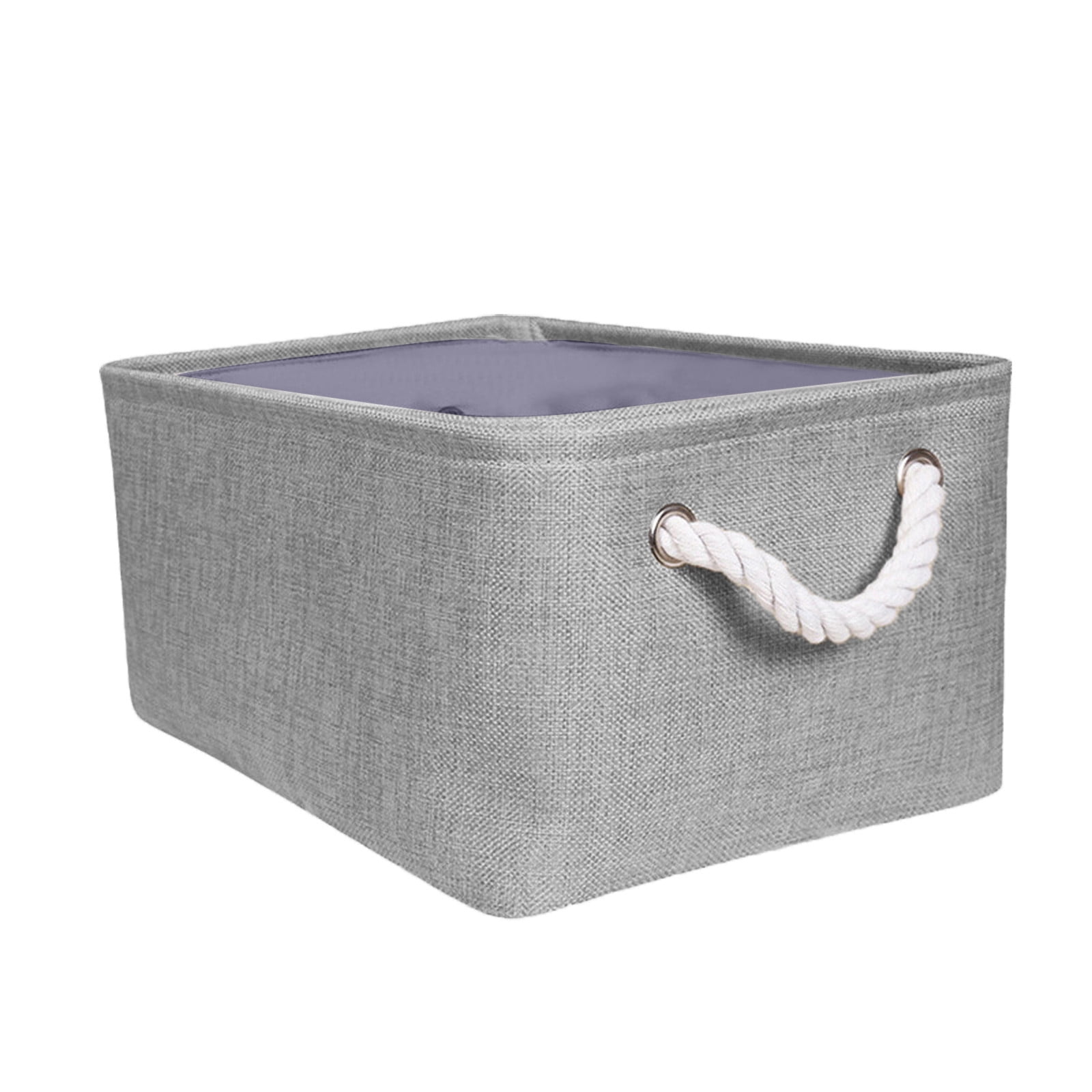 White Baby Nursery Kids Room Decor Inwagui Small Storage Basket Natural Cotton Rope Woven Storage Box Office Desk Basket Organizer for Toys 