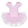 thumbnail image 2 of BAOHULU 3-8 Years Girls Cotton Tutu Skirted Ballet Dress Ruffle Sleeve Pink Tulle Ballerina Costumes, 2 of 6
