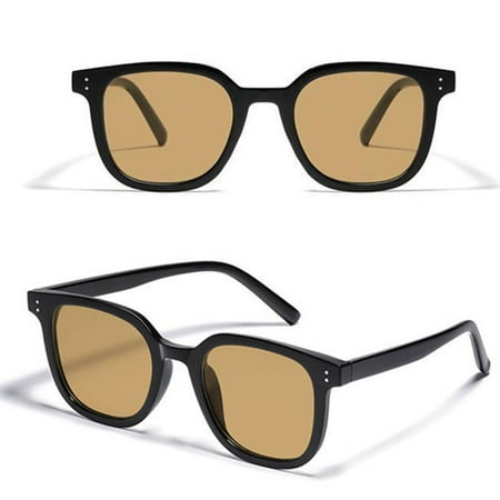 

Classic Black Frame Myopia Sunglasses Minimalist Fashion Lightweight Comfortable Wearing for Traveling Hiking Cycling 600 Degrees Myopic Black Framed Tea Slice