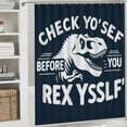 thumbnail image 6 of Orinice Tyrannosaurus Rex Bathroom Decor Set with Hooks, Colorful Luxurious Print Polyester Fabric Shower Curtain for Home Decoration 36x72, 6 of 7