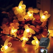 SOWAZ 1.5-ft Solar White Outdoor String Light Yellow-Light LED Novelty Bulbs Bumblebee Warm Light