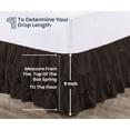 thumbnail image 5 of SGI Bedding 11 Inch Multi Ruffled Bed Skirt | Microfiber Bed Skirt | Fade Resistant, Wrinkle Free, Anti-static, Decorative, Extra Storage Space, Clutter-Free | Olympic Queen, Chocolate, 5 of 8