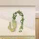 thumbnail image 4 of Eucalipto artificial, vegetación colgante falsa con detalles florales y hojas de sauce, decoración flexible de 78,74 pulgadas de largo para pared interior, hogar u oficina de temática nórdica., 4 of 9