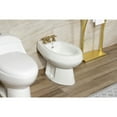 thumbnail image 3 of Kingston Brass KB327AX Victorian Three-Handle Bidet Faucet with Brass Pop-Up, Brushed Brass, 3 of 6
