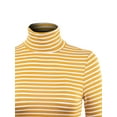 thumbnail image 5 of MixMatchy Women's Tight Fit Lightweight Solid/Stripe Long Sleeves Turtle Neck Top, 5 of 5