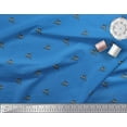 thumbnail image 3 of Soimoi Rayon Crepe Fabric Dot & Owl Bird Fabric Prints by Yard 46 Inch Wide, 3 of 3